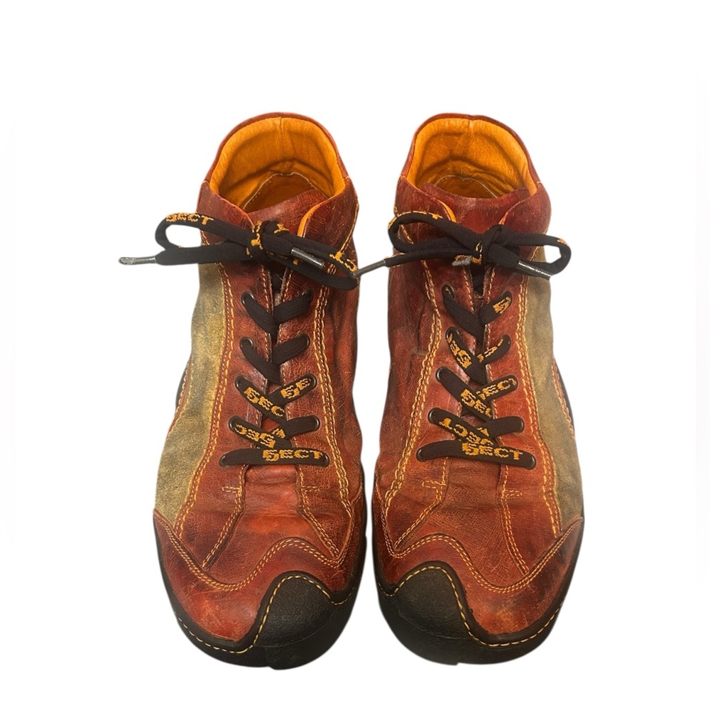 EJECT Portugal Leather & Suede Mid Top Sneakers Boots Art To Wear 41/10 Rare